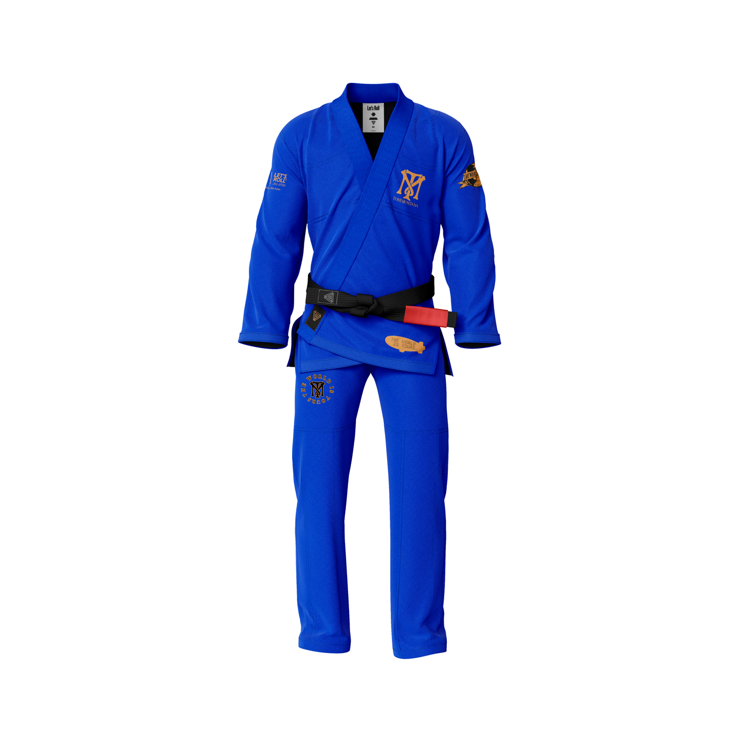 Gi BJJ Chile The World Is Yours Azul - Kimono Premium Let’s Roll