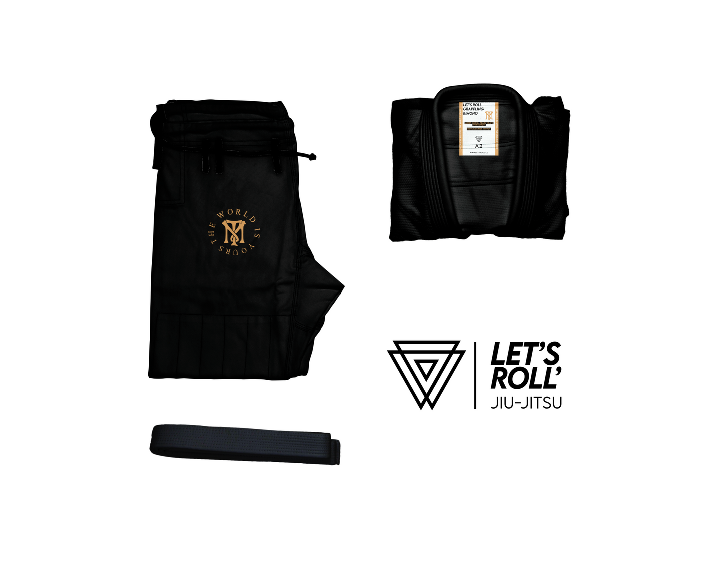Gi BJJ Chile The World Is Yours Negro - Kimono Premium Let’s Roll