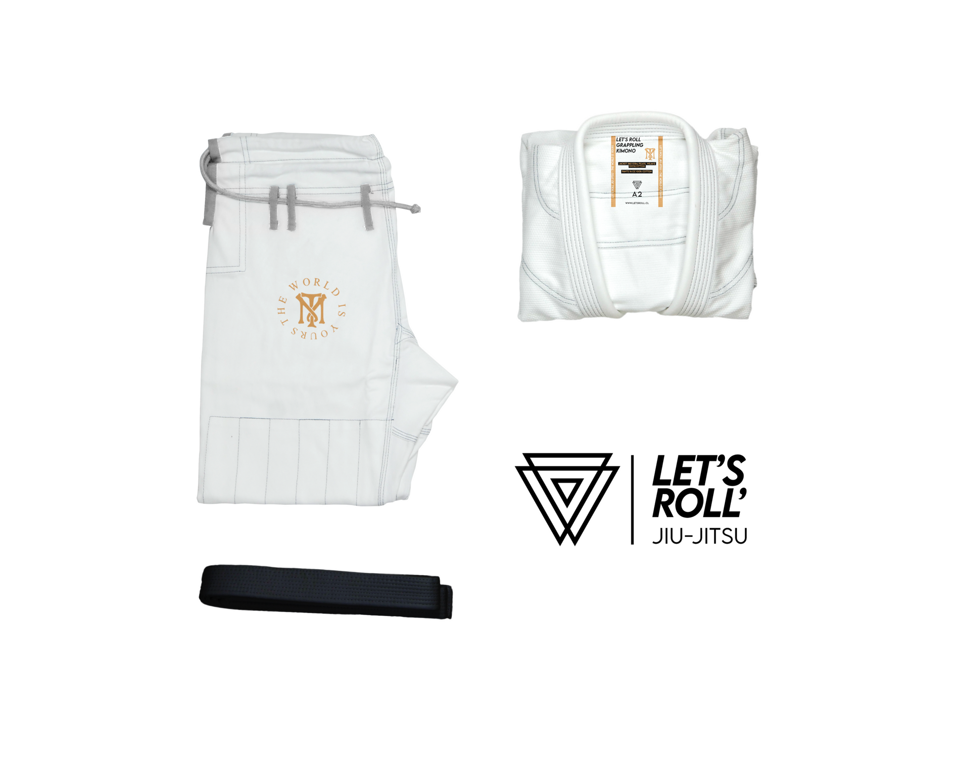 Gi BJJ Chile The World Is Yours Blanco - Kimono Premium Let’s Roll